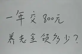 养老保险一年交800元，60岁每月领多少养老金？视频封面