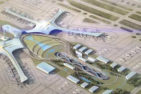 成都天府国际机场开工 候机可观“机场八景”图片