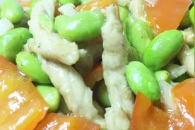 毛豆肉丝在家怎么做好吃？教您一招，毛豆清香入鼻，肉丝滑嫩爽口视频封面