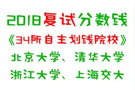 34所自主划线院校！研究生复试分数线出炉！北京大学、清华大学