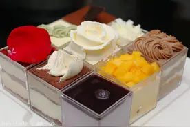 一份蛋糕，融合九种不同的口味，被惊艳到了..图片