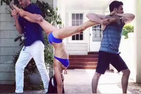 有个瑜伽老婆是种什么体验？网友直呼当她老公太幸福了图片