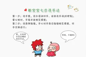 教宝宝“七步洗手法”图片