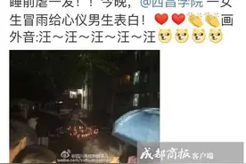 成都女大学生西昌学院冒雨表白，但更虐狗的还在后面图片