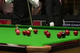斯诺克的最高境界：远台传接红球还带牛逼拉杆防守图片
