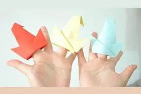 简单好玩的亲子手工折纸——小帽子图片