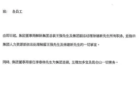 高层震荡 加多宝集团总裁及副总经理双双被解除职务图片