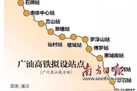 交通广汕高铁设14个站点！从广州到惠州将只要半小时图片