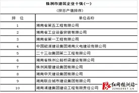 株洲市十强建筑企业排行榜“出炉”图片