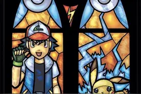 当二次元角色出现在彩绘玻璃!图片