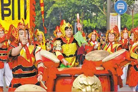 韩城黄河阵 ——韩城最古老的锣鼓图片