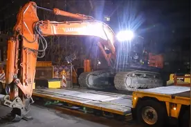 沃尔沃大型挖掘机、测上板车厉害的来