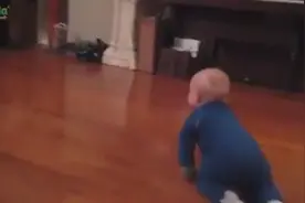 小宝宝看到爸爸回家！接下来的一幕太温馨了！幸福死了！图片