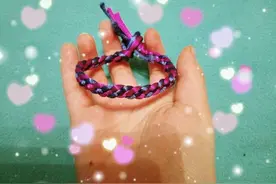 超简单的四股辫手绳详细编制过程，已get！图片