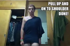 教你如何把裤衩穿成漂亮的连衣裙图片