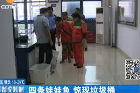 垃圾桶捡到“宝贝” 一下还捡四个图片