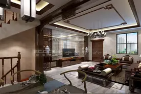 看 30w打造的280平花溪地联排中间户 中式装修图片