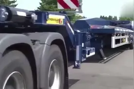 创意伸缩卡车，展开后长度能达100米，开眼了~