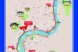 "悦马江城 怀抱山水"之吉林市国际马拉松赛比赛路线示意图图片