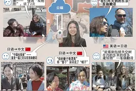 日媒记者体验“翻译神器” 能与中韩英法游客随意交流图片