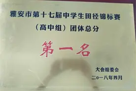 名山区代表队在雅安市第十七届中学生田径运动会中取得佳绩图片