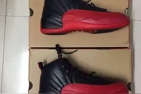 Air Jordan 12 黑红 真假对比图片