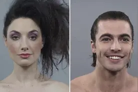 美国白人100年，男人对比女人发型外貌变化