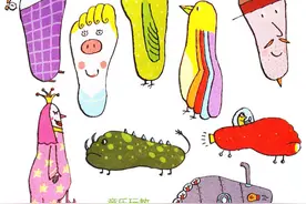 脑洞大开的脚印画，让宝宝的创意飞起来！图片