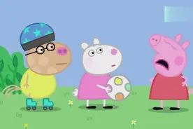 小猪佩奇：佩奇学苏西说话，走路的样子跟苏西一摸一样，苏西生气