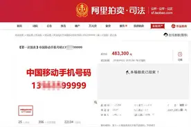 聊城阳谷一手机号码拍出48万天价图片