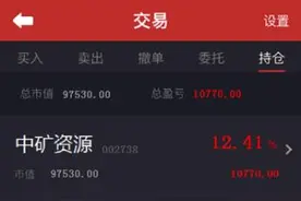 中矿资源低价买入2天赚2.41%的秘密！图片