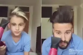 国外发型师和儿子的日常发型造型，又来骗我生儿子了！