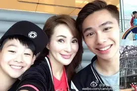 港姐美魔女罗霖带儿子游玩日本，居然险被撞死图片