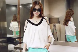 夏季必备荷叶雪纺衫，穿出仙气！穿出清凉！图片