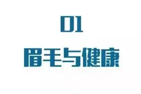 眉毛决定你的健康状况，出现这个信号，可能是大病征兆！速查~图片