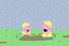 小猪佩奇：下雨了，佩琪和乔治全副武装去花园跳泥坑视频封面