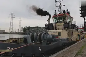 5500匹马力的拖轮启动，海上拖拉机名不虚传