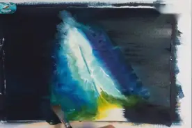 水彩画星空教程，看看星星是怎么制作的哦