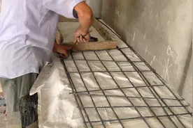 农村自建房制作混凝土橱柜的过程，结实可靠使用几十年都没问题！