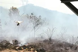 自主飞行无人机 翻山越岭保供电图片