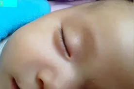 三个月的女宝，睫毛长这么长，你们感觉咋样