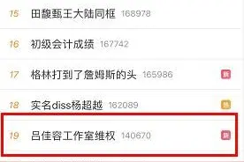 吕佳容再登微博热搜！工作室发声明维权图片