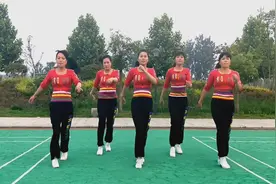 阜宁忆儿广场舞《又见山里红》24步鬼步舞视频封面