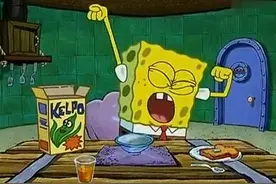 天空生宝宝了，把海绵宝宝吓了一跳