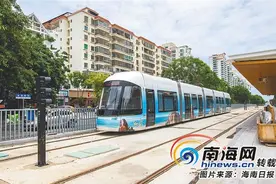 三亚有轨电车即将空载试运行图片