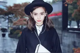 Angelababy街头拍大片 都市简约风显气质图片