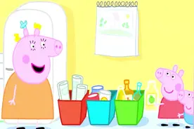 佩奇和乔治把垃圾分类啦，他们要环保！