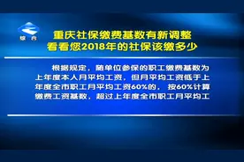 重庆社保缴费基数有新调整 看您2018年的社保该缴多少视频封面