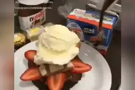 美食的诱惑，巧克力和冰淇淋的完美组合，太漂亮了图片