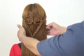 日常编发两分钟搞定的爱心编发图片